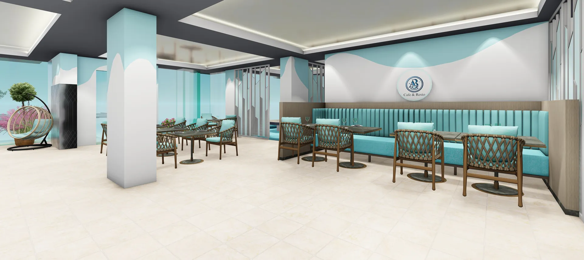 Lake Side View Cafe — Interior Design by ARCHIDot
